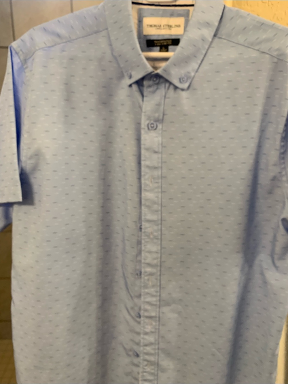 Tommy Hilfiger Light Blue Short-Sleeve Button-Down Shirt